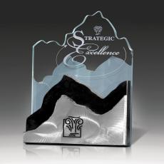 Employee Gifts - Silver Mountain Glass Award