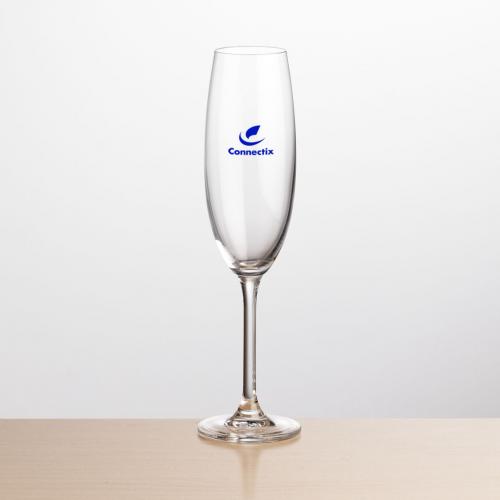 Corporate Gifts, Recognition Gifts and Desk Accessories - Etched Barware - Coleford Flute - Imprinted 7.5 oz