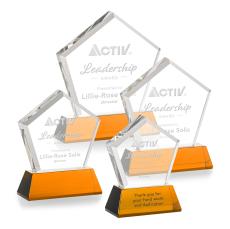 Genosee Amber on Base Crystal Award - Corporate Awards
