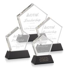 Genosee Black on Base Crystal Award - Corporate Awards