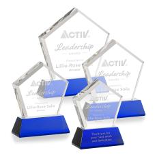 Genosee Blue on Base Crystal Award - Corporate Awards