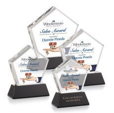 Genosee Full Color Black on Base Crystal Award - Full Color Awards
