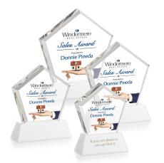 Genosee Full Color Whiteon Base Crystal Award - Full Color Awards