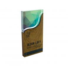Employee Gifts - Rectangle Wave Puzzle Modern Mixed Material Award