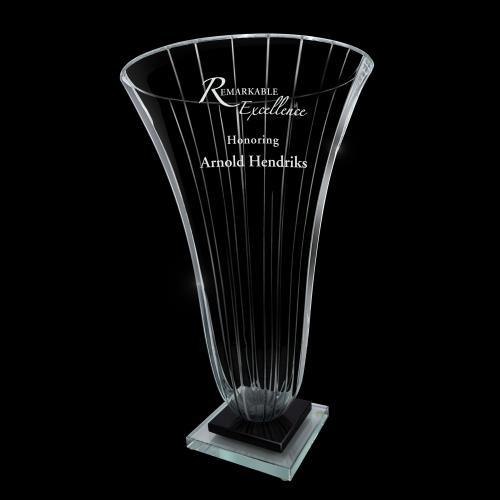 Corporate Awards - Crystal Awards - Vase and Bowl Awards - Moon Dance Vase