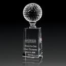 Optical Crystal Golf Pedestal Award Crystal Award