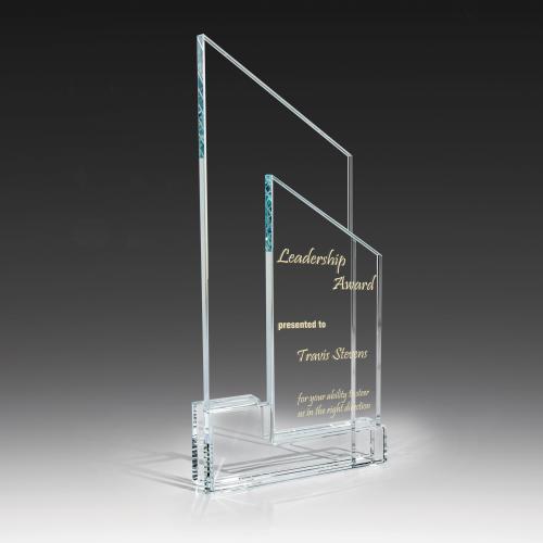 Corporate Awards - Glass Awards - Angled Upright Glass Award