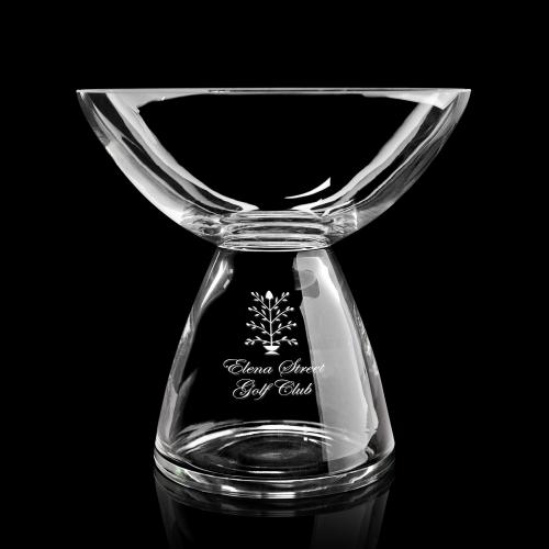 Corporate Awards - Crystal Awards - Vase and Bowl Awards - Quantum Bowl