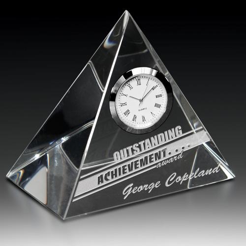 Corporate Gifts, Recognition Gifts and Desk Accessories - Clocks - Pyramid Clock