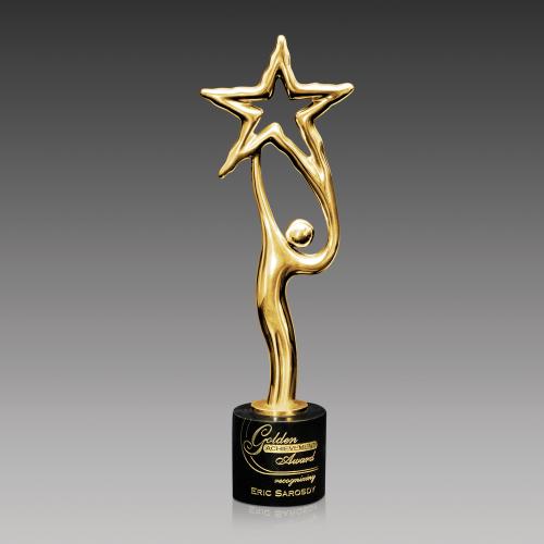 Corporate Awards - Metal Awards - Golden Star Cast Metal Award