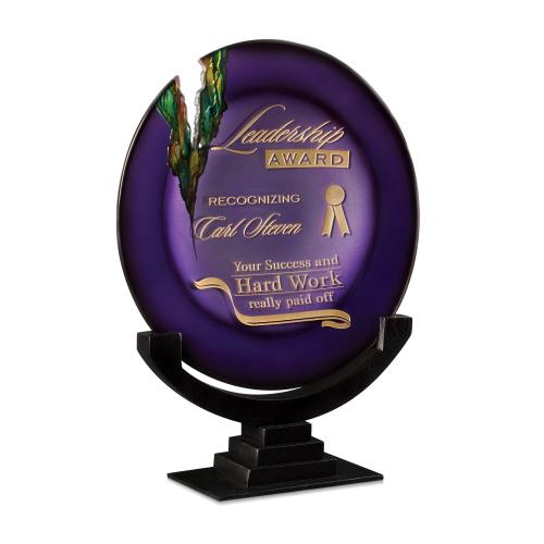 Corporate Awards - Glass Awards - Colored Glass Awards - Gemini Venus Art Glass