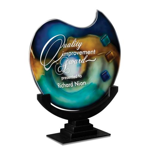 Corporate Awards - Glass Awards - Art Glass Awards - Poseidon Art Glass