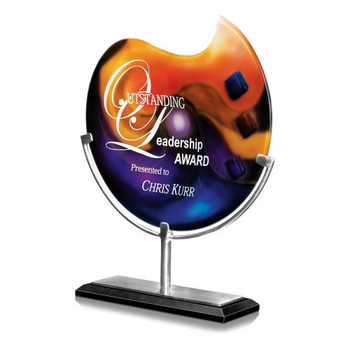 Corporate Awards - Glass Awards - Art Glass Awards - Delphi Andromeda Art Glass