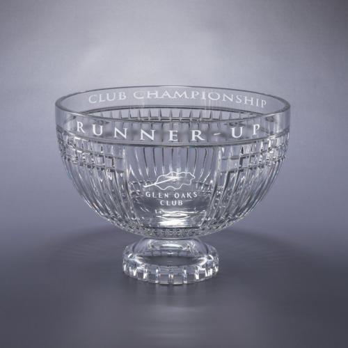 Corporate Awards - Clear Optical Crystal Vista Bowl Trophy