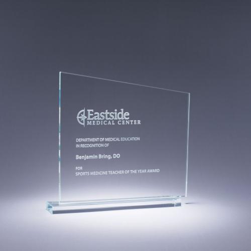 Corporate Awards - Crystal Awards - Midtown Clear Optical Crystal Angle Top Award