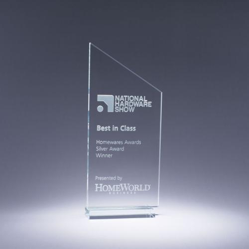 Corporate Awards - Crystal Awards - Clear Optical Crystal Transcend Trophy Award