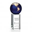 Luz Globe Blue Spheres Metal Award