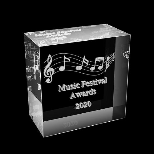 Corporate Awards - Crystal Awards - 3D Laser Awards - Excite 3D Engraved Crystal Award