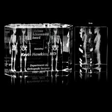 Employee Gifts - Hexagram 3D Engraved Crystal Award