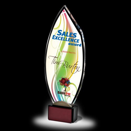 Corporate Awards - Acrylic Awards - Transparent Flame Acrylic Award