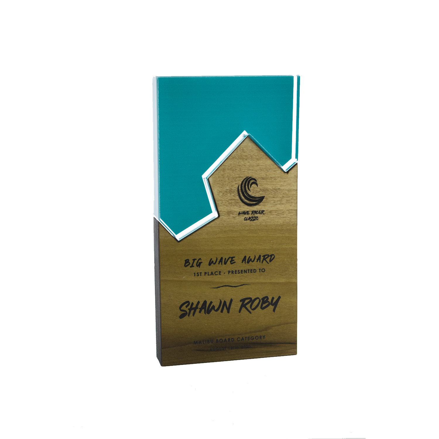 Plaque Wave Puzzle Modern Mixed Material Award