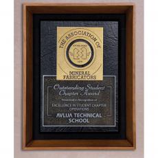 Employee Gifts - Walnut Frame ; Black Faux Slate Plaque