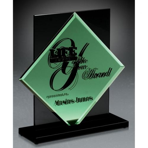 Corporate Awards - Glass Awards - Emerald Diamond Glass Award