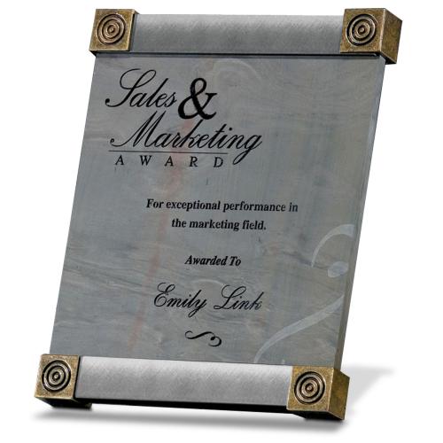 Corporate Awards - Award Plaques - Marble and Stone Plaques - Multi-Slate with Graphite Plaque