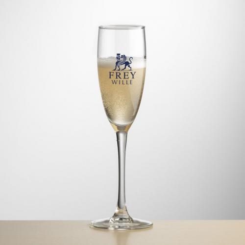 Corporate Gifts, Recognition Gifts and Desk Accessories - Etched Barware - Farnham Flute - Imprinted