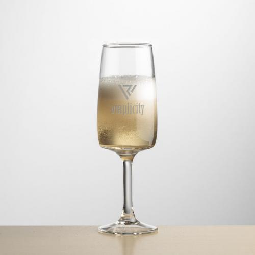 Corporate Gifts, Recognition Gifts and Desk Accessories - Etched Barware - Cherwell Flute - Deep Etch