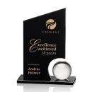 Amarath Black Spheres Crystal Award