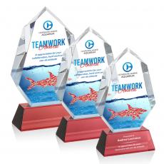Employee Gifts - Norwood Full Color Red on Newhaven Crystal Award