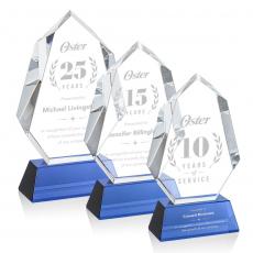 Employee Gifts - Norwood Blue on Newhaven Crystal Award
