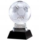 Optical Crystal Soccer Ball Award on Jet Black Base