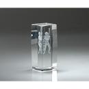 Clear Optical Crystal 3D Rectangle Softball Award