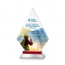 Valhalla Full Color Red Diamond Crystal Award