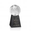 Globe Spheres on Tall Marble Stone Award