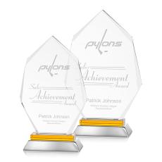 Nebraska Amber Arch & Crescent Crystal Award - Glass Awards