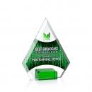 Charlotte Full Color Green Diamond Crystal Award