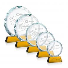 Employee Gifts - Stratford Amber Circle Crystal Award