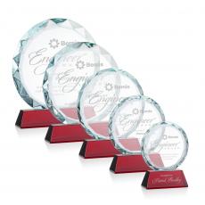 Employee Gifts - Stratford Red Circle Crystal Award