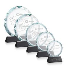 Stratford Black Circle Crystal Award - Crystal Awards