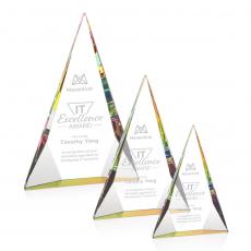 Employee Gifts - Rochester Multi-Color Pyramid Crystal Award