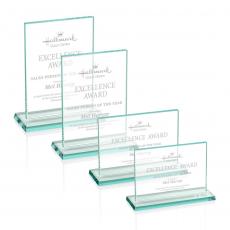 Employee Gifts - Algoma Jade 3/8" Rectangle Glass Award