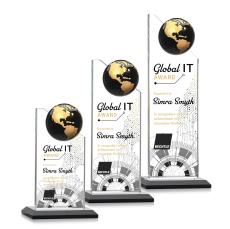 Arden Full Color Black/Gold Spheres Crystal Award - Crystal Awards