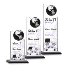 Arden Full Color Black/Silver Spheres Crystal Award - Crystal Awards