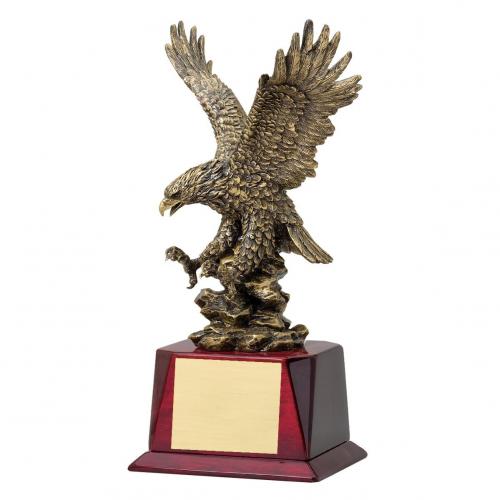 Corporate Awards - Service Awards - Great American Resin Eagle Statue Award on Rosewood Base