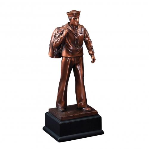 Corporate Awards - Service Awards - Resin Navy Statue Award on Black Base
