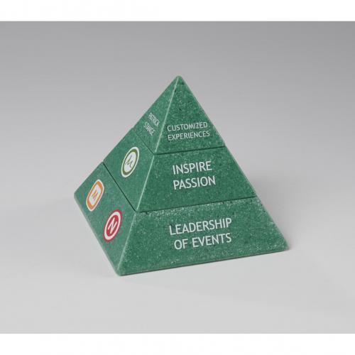 Corporate Awards - Marble & Granite Corporate Awards - 3-Piece Pyramid Desk Puzzle