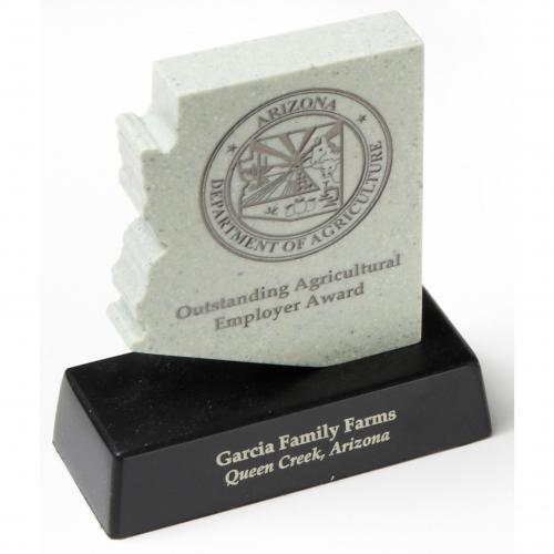 Corporate Awards - Marble & Granite Corporate Awards - State Salute Desk Stone Resin Award